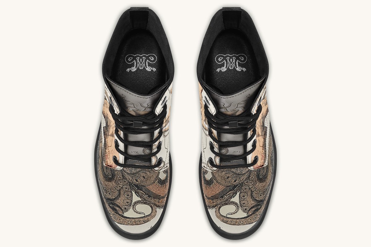 Kraken Unleashed Light Brown Boots - Jaded Lament