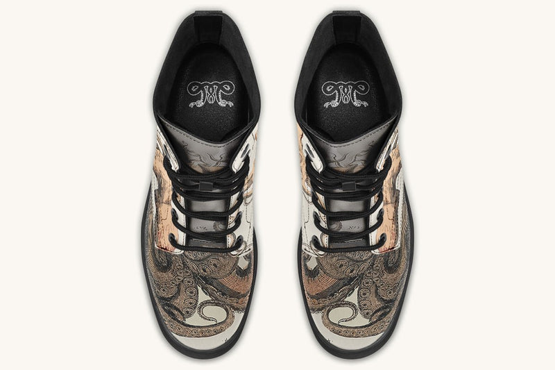 Kraken Unleashed Light Brown Boots - Jaded Lament