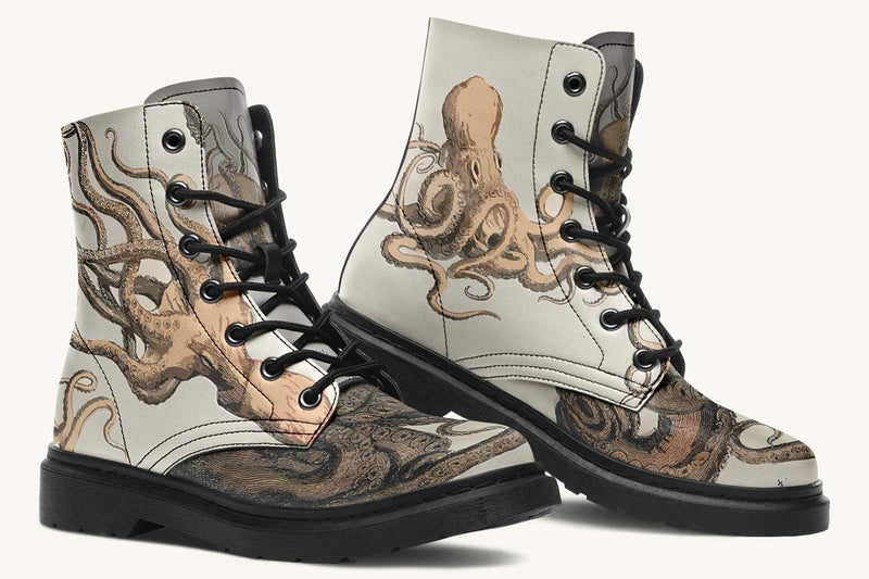Kraken Unleashed Light Brown Boots - Jaded Lament