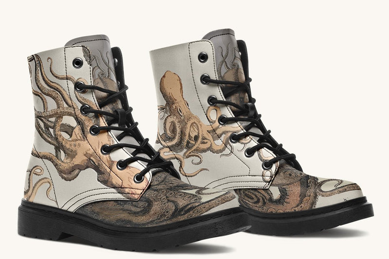 Kraken Unleashed Light Brown Boots - Jaded Lament