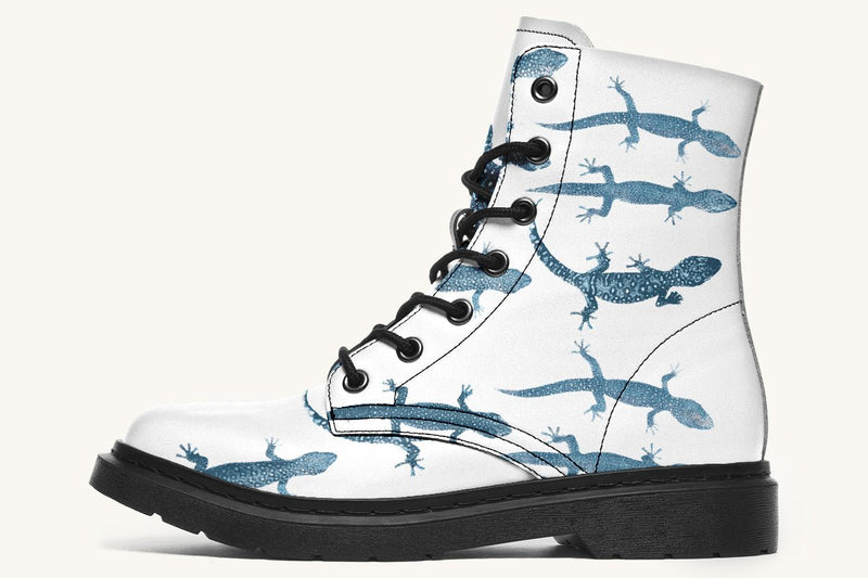 March of the Lizards Blue White Boots - Jaded Lament