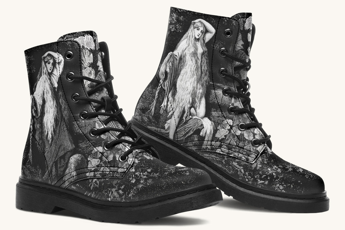 She Watched the Bones Sink Black Boots - Jaded Lament