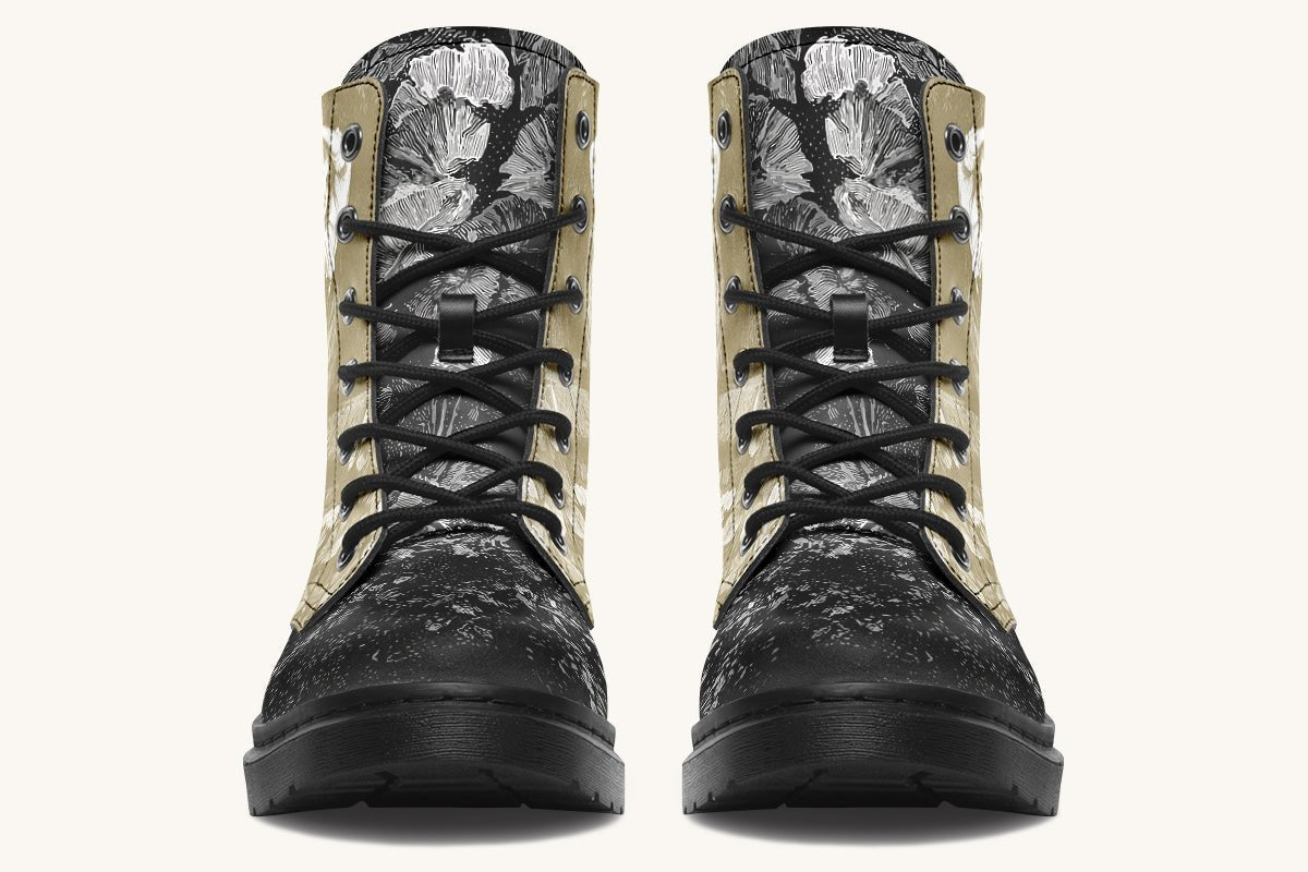 She Watched the Bones Sink Khaki Boots - Jaded Lament