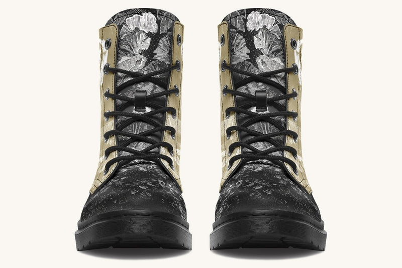 She Watched the Bones Sink Khaki Boots - Jaded Lament