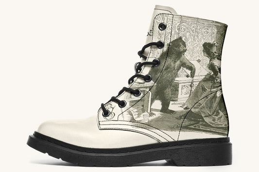 The Bear Shall Be Thy Choice Cream Boots - Jaded Lament