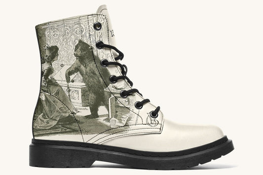 The Bear Shall Be Thy Choice Cream Boots - Jaded Lament