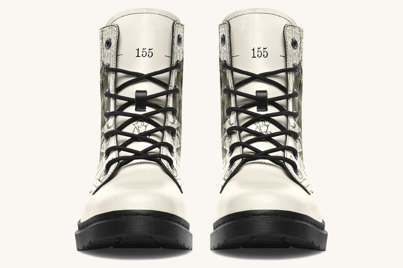 The Bear Shall Be Thy Choice Cream Boots - Jaded Lament