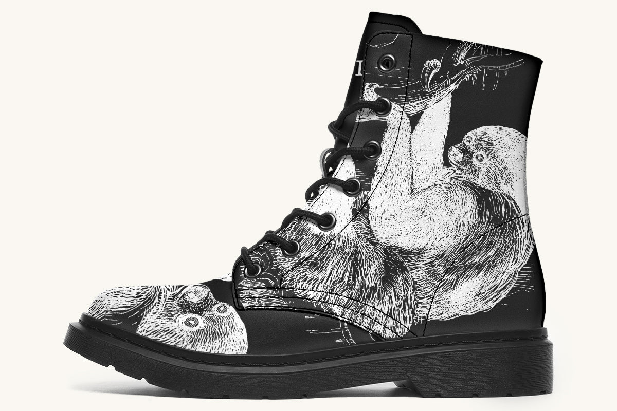 The Sloth Stays White Black Boots - Jaded Lament