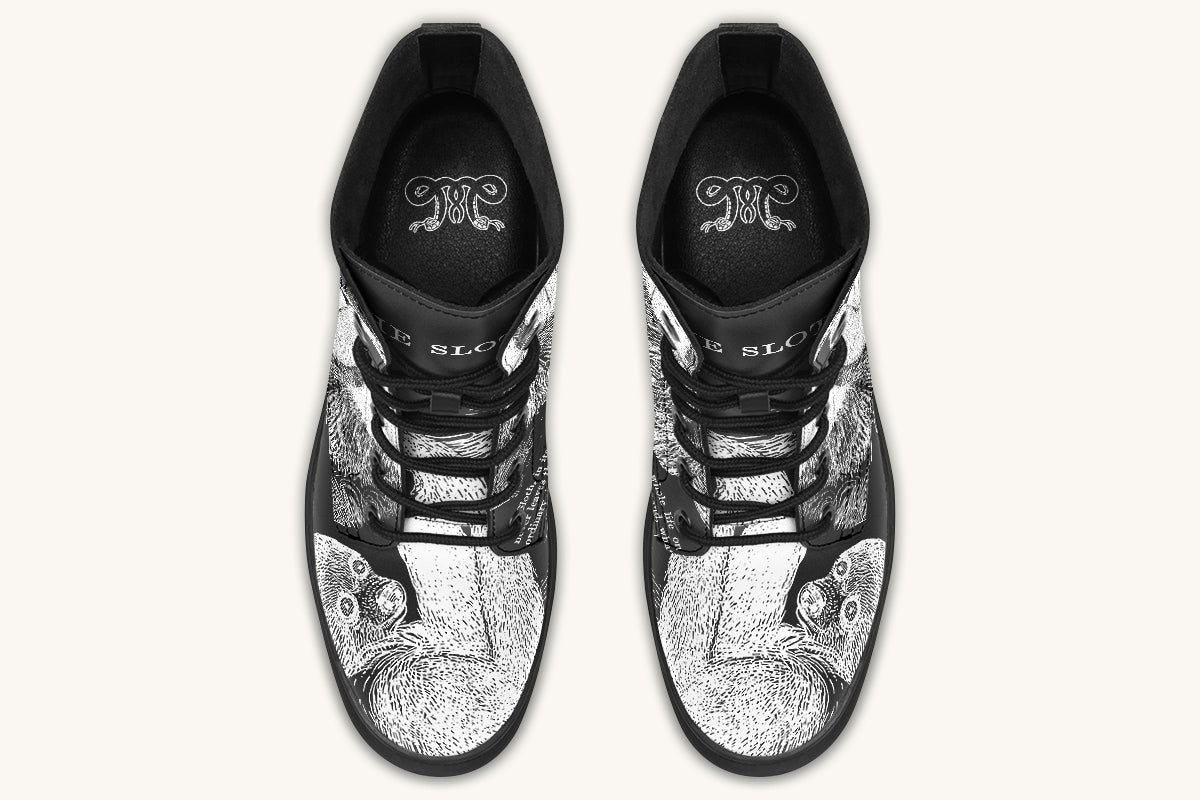 The Sloth Stays White Black Boots - Jaded Lament