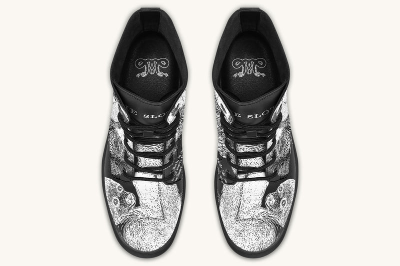 The Sloth Stays White Black Boots - Jaded Lament