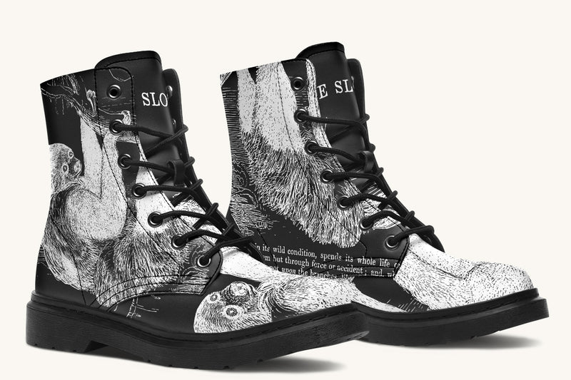 The Sloth Stays White Black Boots - Jaded Lament