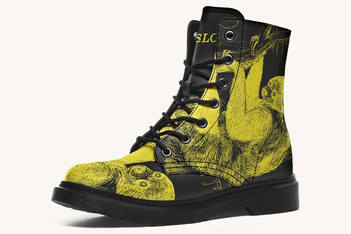 The Sloth Stays Yellow Black Boots - Jaded Lament