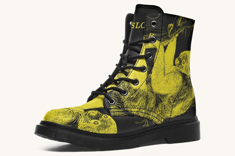 The Sloth Stays Yellow Black Boots - Jaded Lament