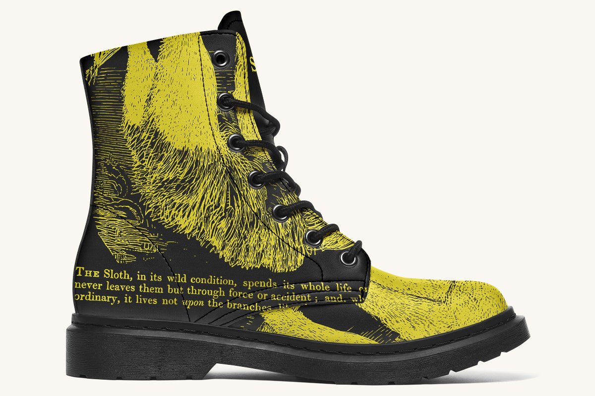 The Sloth Stays Yellow Black Boots - Jaded Lament