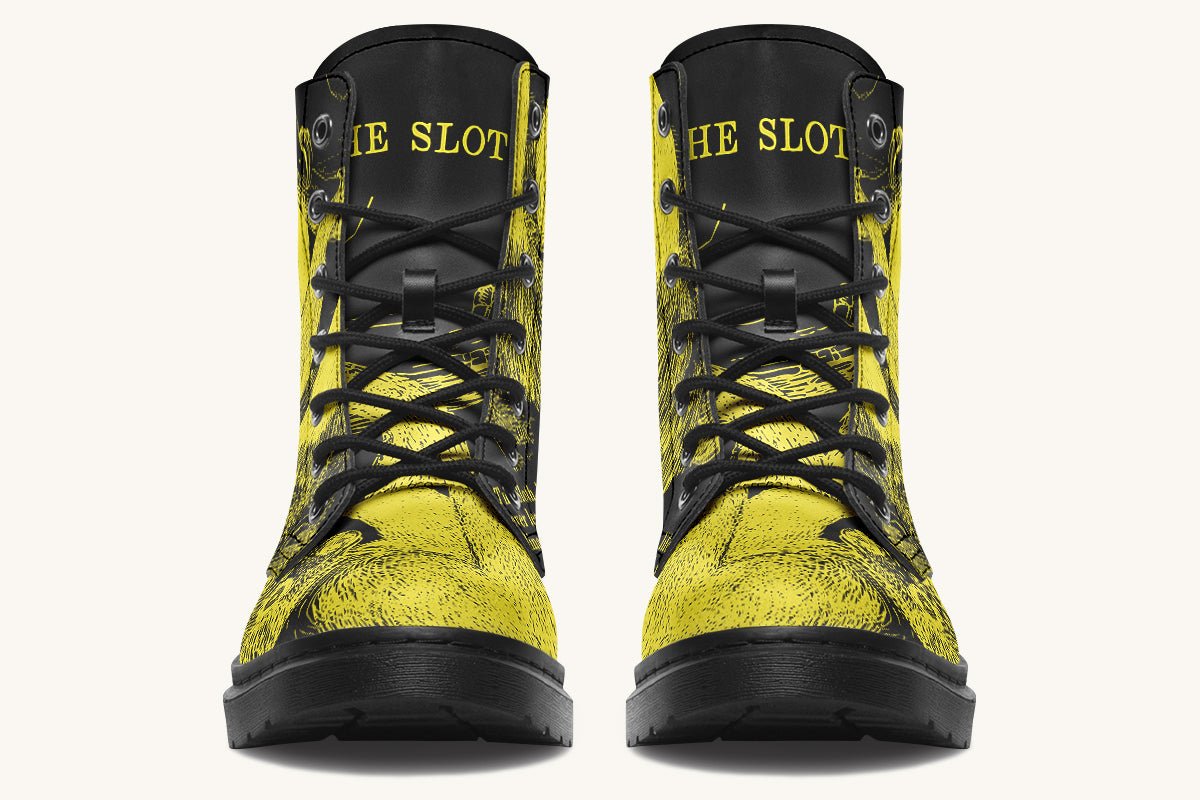 The Sloth Stays Yellow Black Boots - Jaded Lament