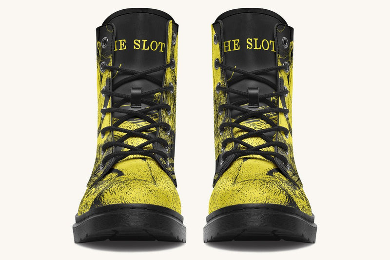 The Sloth Stays Yellow Black Boots - Jaded Lament