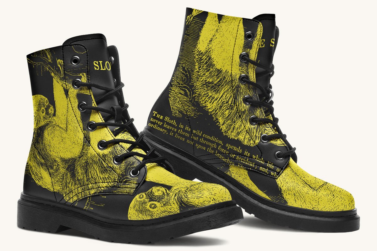 The Sloth Stays Yellow Black Boots - Jaded Lament