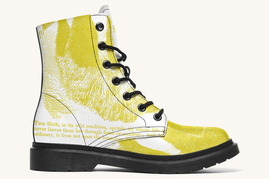 The Sloth Stays Yellow White Boots - Jaded Lament