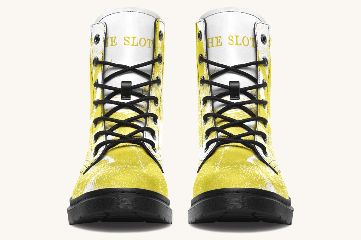 The Sloth Stays Yellow White Boots - Jaded Lament