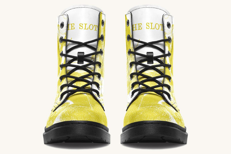 The Sloth Stays Yellow White Boots - Jaded Lament