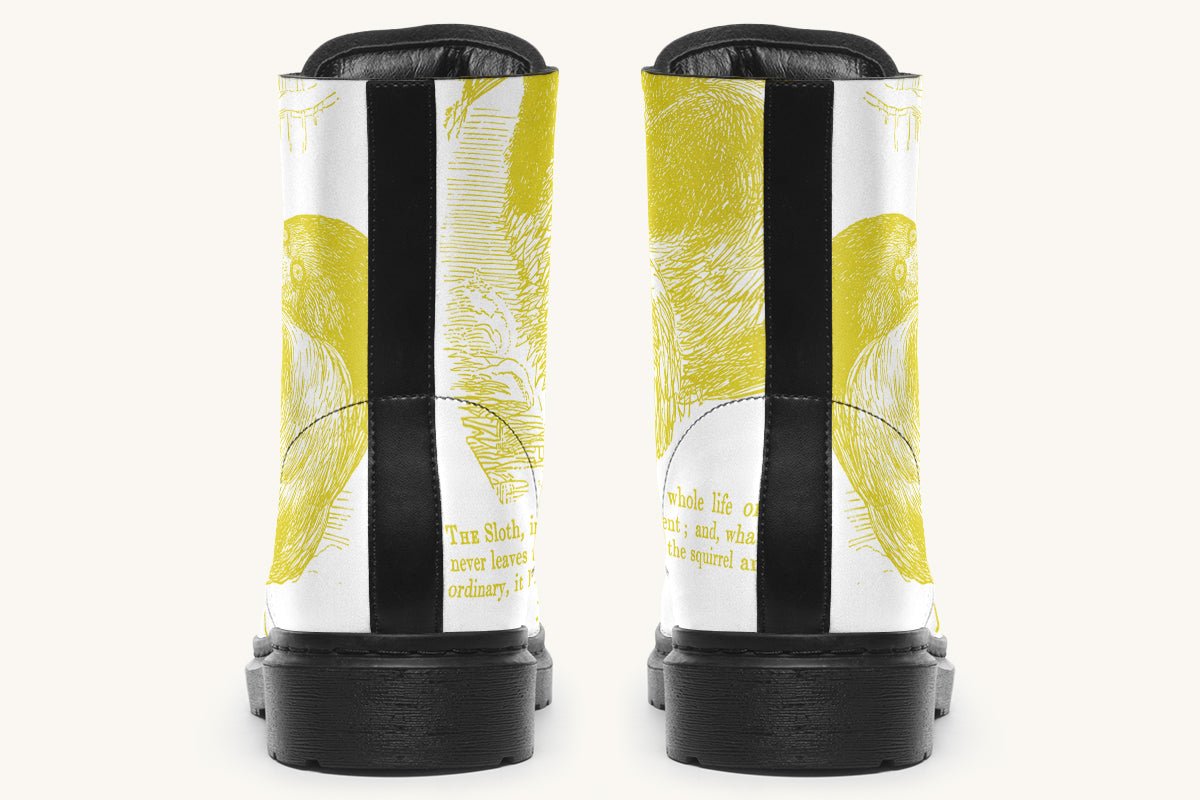 The Sloth Stays Yellow White Boots - Jaded Lament