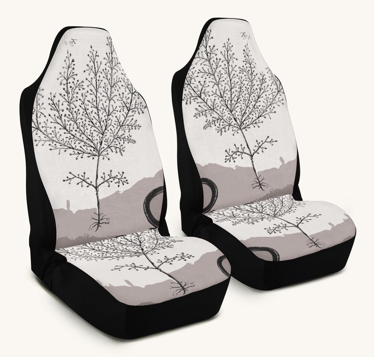 A Delicate Breath B W Car Seat Cover - Jaded Lament