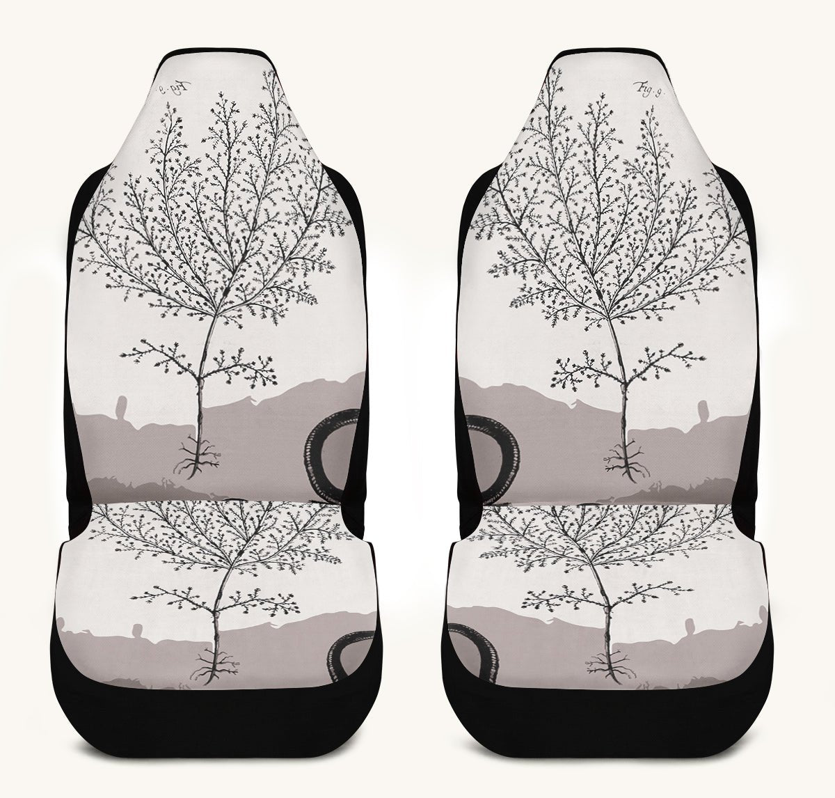 A Delicate Breath B W Car Seat Cover - Jaded Lament