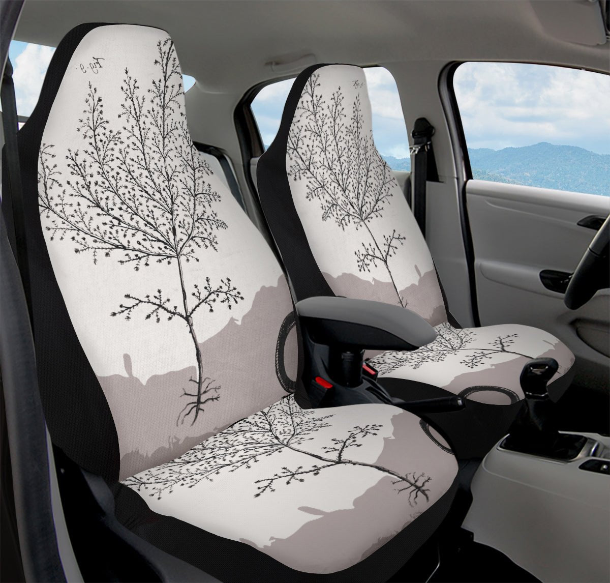 A Delicate Breath B W Car Seat Cover - Jaded Lament
