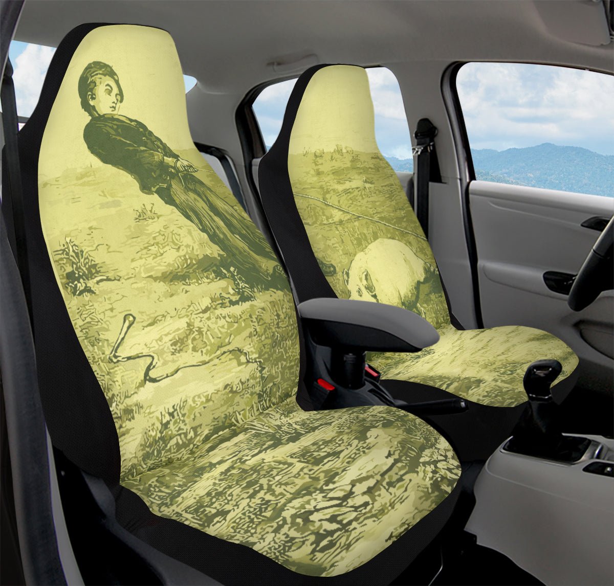 A Pig And His Boy Car Seat Cover - Jaded Lament