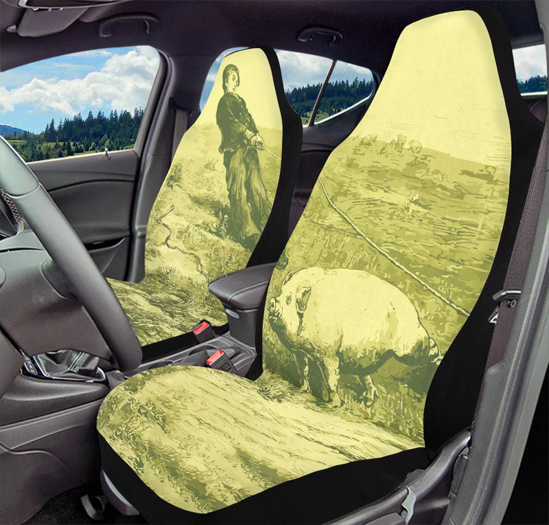 A Pig And His Boy Car Seat Cover - Jaded Lament