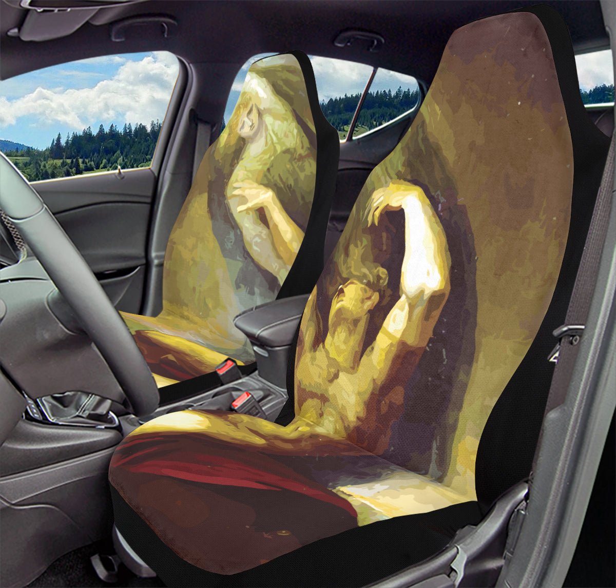 Achilles Weeps For Patroclus Car Seat Cover - Jaded Lament