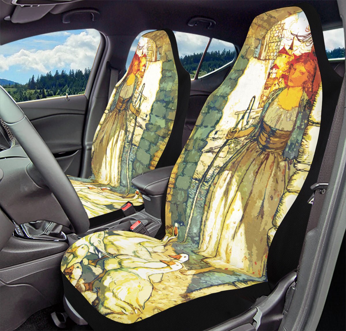 Alas Dear Goose Girl Car Seat Cover - Jaded Lament