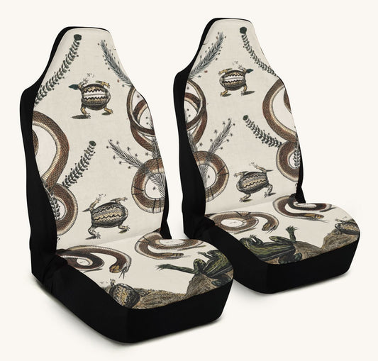 An Arrangement of Frogs and Snakes Car Seat Cover - Jaded Lament
