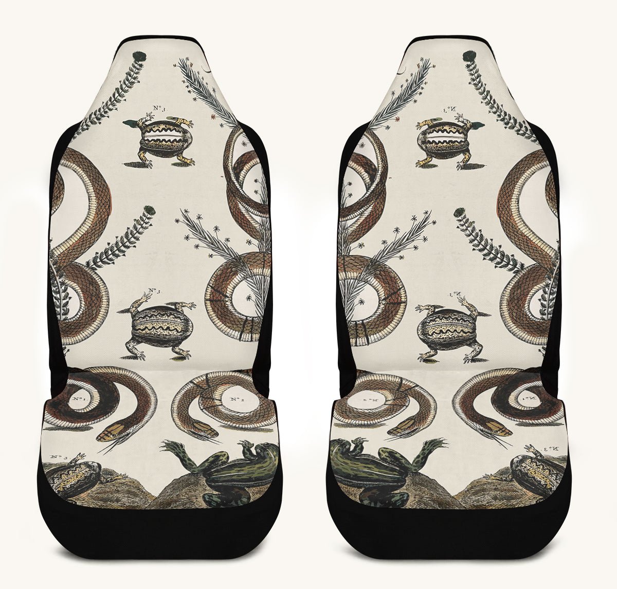 An Arrangement of Frogs and Snakes Car Seat Cover - Jaded Lament