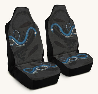 Blue Snake Black Car Seat Cover - Jaded Lament