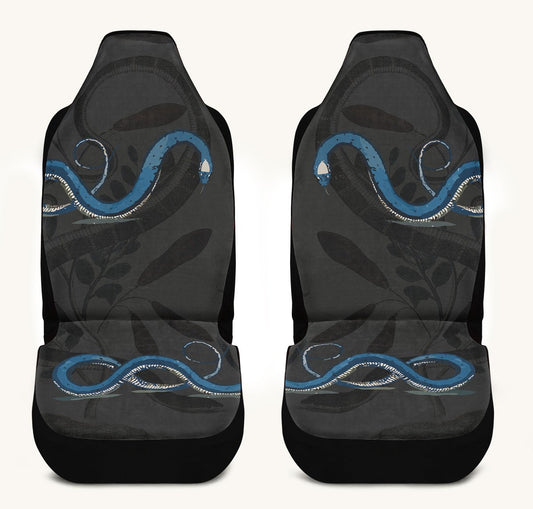 Blue Snake Black Car Seat Cover - Jaded Lament