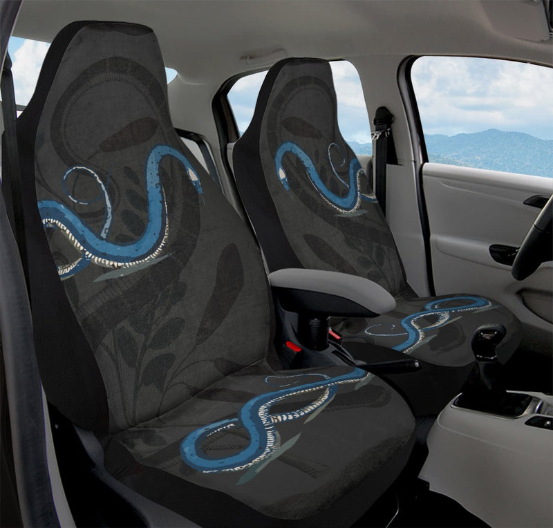 Blue Snake Black Car Seat Cover - Jaded Lament