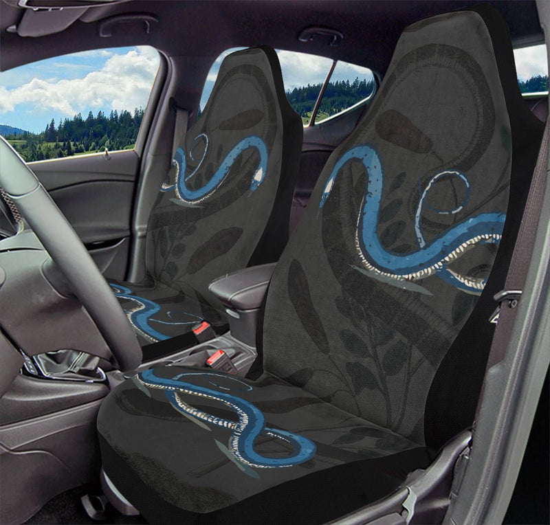 Blue Snake Black Car Seat Cover - Jaded Lament