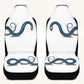 Blue Snake White Car Seat Cover - Jaded Lament