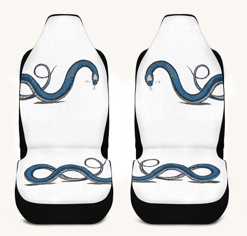Blue Snake White Car Seat Cover - Jaded Lament