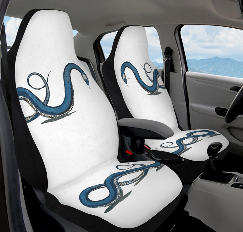 Blue Snake White Car Seat Cover - Jaded Lament