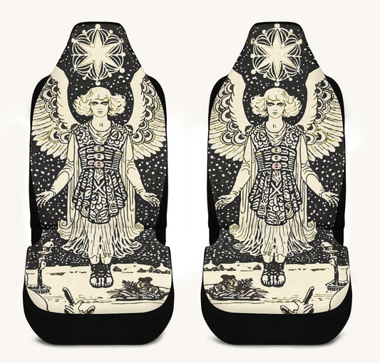 Call Upon the Star Black Car Seat Cover - Jaded Lament
