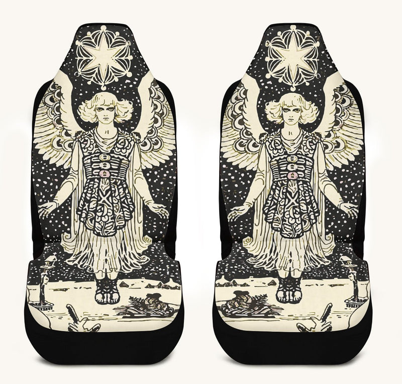 Call Upon the Star Black Car Seat Cover - Jaded Lament