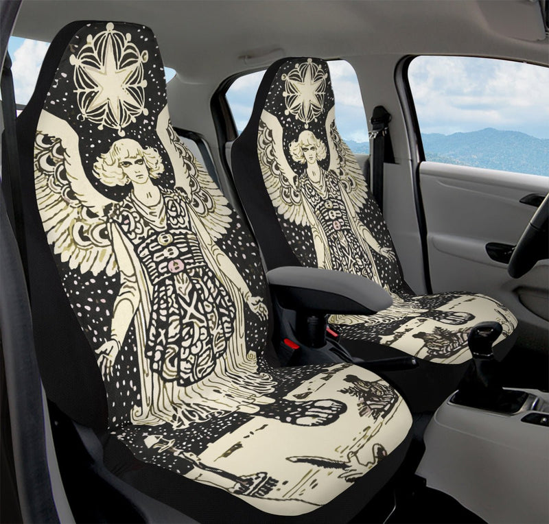 Call Upon the Star Black Car Seat Cover - Jaded Lament