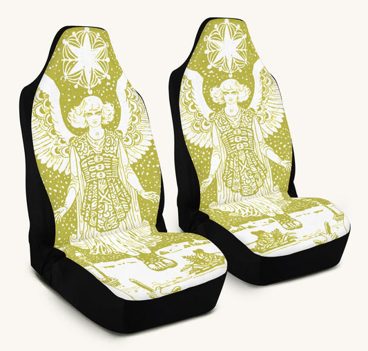 Call Upon the Star Green Car Seat Cover - Jaded Lament