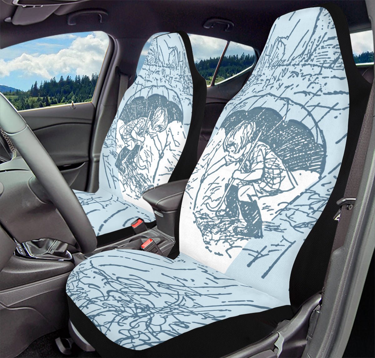 Rain Soaked Car Seat Cover - Jaded Lament