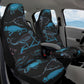 Reptilian in Bloom Black Blue Car Seat Cover - Jaded Lament