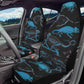 Reptilian in Bloom Black Blue Car Seat Cover - Jaded Lament