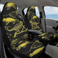 Reptilian in Bloom Black Yellow Car Seat Cover - Jaded Lament