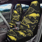 Reptilian in Bloom Black Yellow Car Seat Cover - Jaded Lament